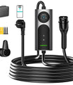 NOEIFEVO CY01 Type 2 ladekabel Schuko 220V, 3,7kW mobil wallbox med APP, 6-16A 1-faset ladekabel til elbil for alle EVs (IEC 62196-2) & PHEVs