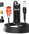 22KW 32A 3fázová mobilní nabíječka pro elektromobily, rychlonabíječka typu 2 pro elektromobily, 5metrový kabel, zástrčka CEE 32A