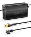 NOEIFEVO 73V 20A Lithium-LiFePO4-batterilader for 60V 64V 20S LiFePO4-batteri, LCD-skjerm, justerbar strøm, lader for trollingmotor, båt og campingvogner.
