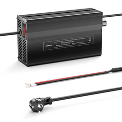 NOEIFEVO 73V 20A Lithium-LiFePO4-batterilader for 60V 64V 20S LiFePO4-batteri, LCD-skjerm, justerbar strøm, lader for trollingmotor, båt og campingvogner.