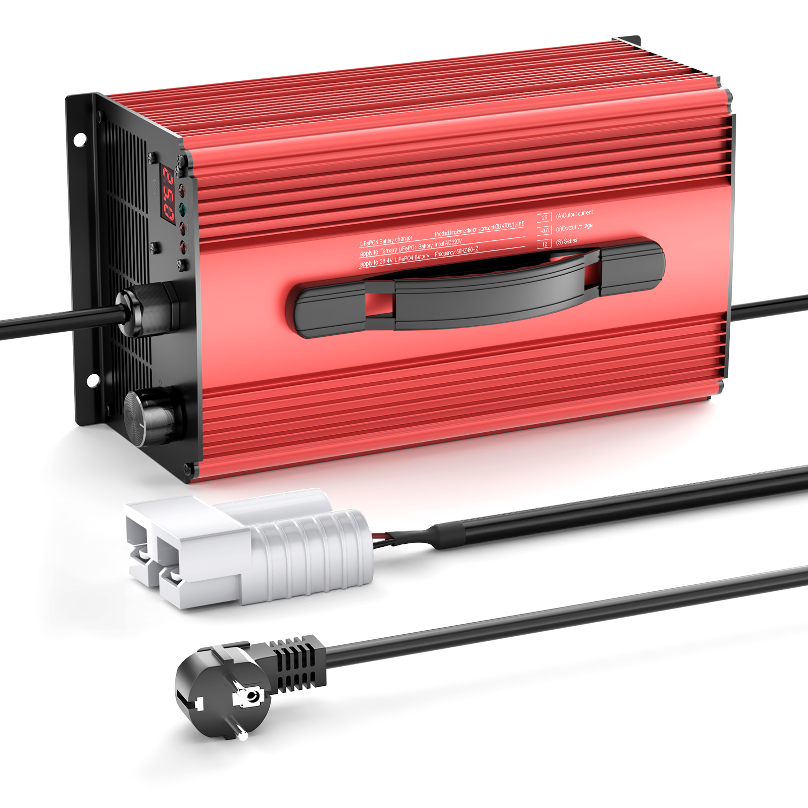 Noeifevo 73V 25A LiFePO4-batterioplader til 64V (60V) 20S LiFePO4-litiumbatteri, til RVS-båd-golfvogn-hjemmeenergilagringssystemer