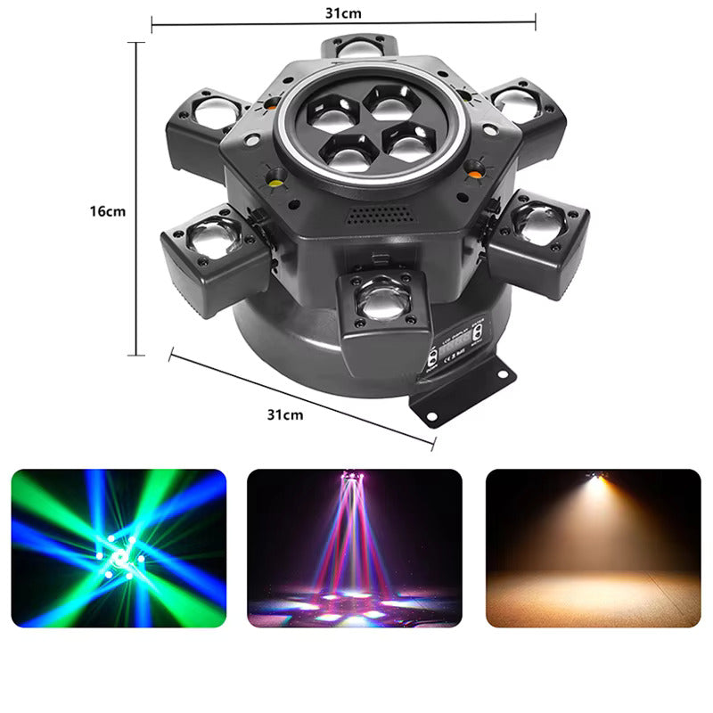 150W Moving Head Scheinwerfer, Laser Stroboskop Effekt, DMX Bühnenlicht, Vollfarb LED Licht, rotierendes DJ-, Disco-, Party- und Barlicht(1pcs)