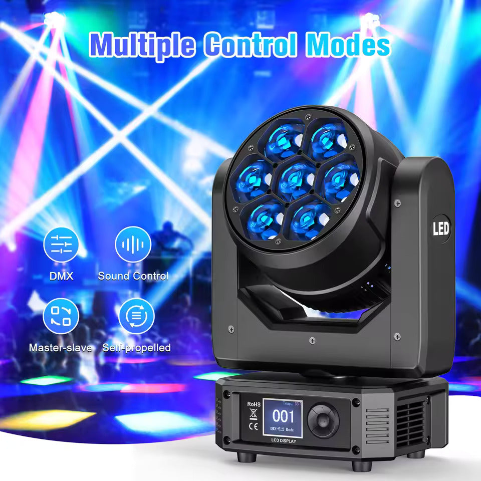 300W Moving Head LED-Partylicht mit Bienenaugen-Effekt, DMX-Steuerung, soundaktiviert für DJs, Bars, Weihnachten und Hochzeiten