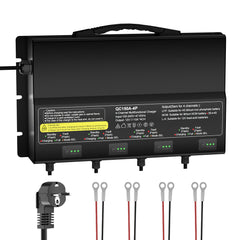 NOEIFEVO Univerzálny nabíjač batérií 12V 40A 4-banks (10A/banka), vodotesný nabíjač 12V LiFePO4 lítiovo-olovený pre karavan, čln, motorku, kosačku na trávu, trollingový motor a olovo-kyselinové batérie