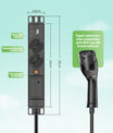 Noeifevo Fahrzeug zu Last (V2L) Adapter für MG und BYD ,Elektrofahrzeug-Entladeadapter 16A Typ 2 auf Schukosteckdose mit 5 Meter Kabel