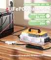 NOEIFEVO 54.75V 20A LiFePO4 Batterieladegerät für 48V 15S Lithium Akku,Wasserdicht, 0V BMS-Aktivierung, automatische Abschaltung