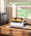 NOEIFEVO 58.4V 50A LiFePO4 batterilader for 51.2V (48V) 16S LiFePO4 batteri, vanntett, 0V BMS aktivert