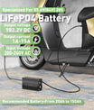 NOEIFEVO 102,2V 1A-15A LiFePO4-batterilader, egnet for 89,6V (84V) 28S LiFePO4-batteri, LCD-skjerm, justerbar strøm.