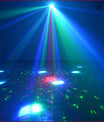 3-i-1 DMX RGBW festlys, LED-laser stroboskop disco DJ beam spot scenebelysning, danseklubb bryllup sommerfugllys
