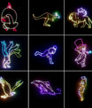 DJ Discolight-partylys, 3D RGB animations-diskolys med fjernbetjening, partylys med DMX, musikstyret beam-effekt scenelys til fest, festival, klub, scene, belysning, show