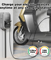 NOEIFEVO Typ 2-auf-Schuko-Adapter, Schuko-Steckdosenadapter zur Stromversorgung vom EV-Ladegerät oder der EV-Ladestation, mit Entriegelungstaste, CP- und PP-Kommunikationsprotokoll