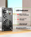 NOEIFEVO 50,4V 8A מטען סוללות ליתיום עבור סוללת 44,4V 12S, כיבוי אוטומטי, גוף אלומיניום, עם מאוורר (כסף)
