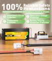 NOEIFEVO 58.4V 50A LiFePO4 batterilader for 51.2V (48V) 16S LiFePO4 batteri, vanntett, 0V BMS aktivert