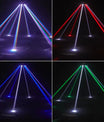 180W 8-Arm-Beam-Partylicht Bühnenbeleuchtung, 4-in-1 RGBW LED-Effektleuchte DMX512 für DJ, Disco-Party, KTV, Konzert, Nachtclub