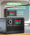 NOEIFEVO 67.2V 8A 16S Litiumbatterilader for 16S 60V Li-Ion-batterier, Strøminnstilling 1-8A, langsom lading og rask lading (MLC1300)