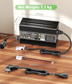 Noeifevo 29.2V 15A LiFePO4 batterijlader voor 24V 25.6V lithium batterij, 0V BMS activering, automatische uitschakeling met volledige bescherming