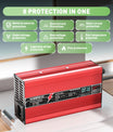 NOEIFEVO 73V 6A LiFePO4-batterilader for 64V 20S LiFePO4-batterier, automatisk avstenging, OLED-skjerm, aluminiumhus, med vifte