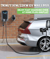 Noeifevo Q6 7KW 11KW 22KW EV wallbox ladestasjon, 5M hurtigladekabel vanntett, WiFi valgfritt