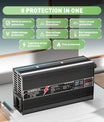 Caricabatterie NOEIFEVO 73V 6A LiFePO4 per batteria al litio LiFePO4 20S 64.0V, display LED, custodia in alluminio.
