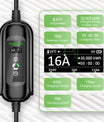 NOEIFEVO Mobile Wallbox/Ladestation 11kW [3-phasig|5m|6-16A] mit Traveller Adapter Set, Ladekabel CEE 16A auf Typ 2 und EV Ladegerät für Model Y/3, ID.3/4/5, MG4, EX30, e-up, e-tron, Zoe und andere EV