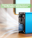 NOEIFEVO 12,6V 5A 6A 7A 8A 10A litiumlader for 3S 11,1V Li-Ion Lipo-batterier, kjølevifte, automatisk avstenging (BLÅ)
