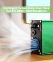 NOEIFEVO 12,6V 5A 6A 7A 8A 10A litiumlader for 3S 11,1V Li-Ion Lipo-batterier, kjølevifte, automatisk avstenging (GRØNN)