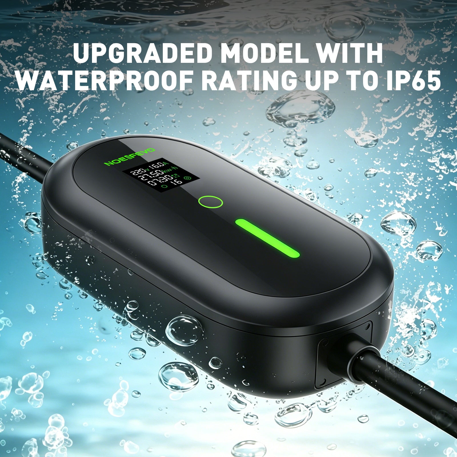 NOEIFEVO Typ 2 Ladekabel Schuko 3,7kW - 4m/6m/11m |6-16A|1-phasig Tragbare EV Ladegerät IP65 Wasserdicht mit LCD-Anzeige, Einstellbarer Ladeleistung, Einstellung Startzeit, für Allen EVs(IEC 62196-2) & PHEVS