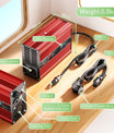 NOEIFEVO 33.6V 2A 3A 4A 5A מטען סוללות ליתיום עבור סוללות Li-Ion Lipo 8S 29.6V, עם תצוגת LCD, מאוורר קירור, כיבוי אוטומטי (אדום).