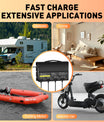 NOEIFEVO Univerzálny nabíjač batérií 12V 40A 4-banks (10A/banka), vodotesný nabíjač 12V LiFePO4 lítiovo-olovený pre karavan, čln, motorku, kosačku na trávu, trollingový motor a olovo-kyselinové batérie