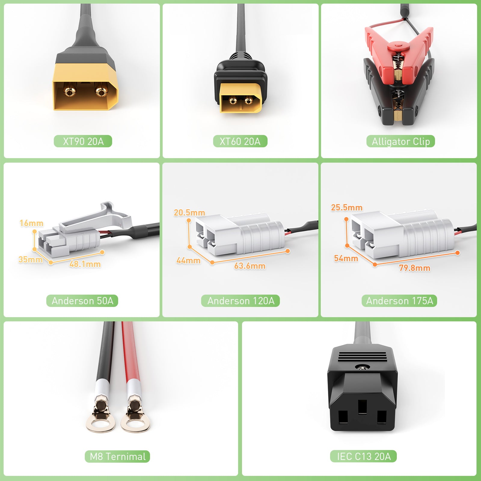 NOEIFEVO 73V 2-20A Lithium-LiFePO4-batterilader for 60V 64V 20S LiFePO4-batteri, LCD-skjerm, justerbar strøm, lader for trollingmotor, båt og campingvogner.