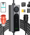 NOEIFEVO Q21W Wlan Caricabatterie per auto elettriche Wallbox mobile 11kW con telecomando APP, cavo di ricarica 5m/10m Tipo2 CEE16A 3phase 
