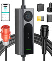 NOEIFEVO Q21W Wlan Caricabatterie per auto elettriche Wallbox mobile 11kW con telecomando APP, cavo di ricarica 5m/10m Tipo2 CEE16A 3phase 