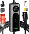 Noeifevo Type 2 Mobil EV Wallbox, 11KW 3-fas CEE16A Justerbar Laddningskraft EV-laddare, 5m/10m/15m EV-laddkabel för Model Y/3, ID.3/4/5, MG4, EX30, e-up, e-tron, Zoe och andra elbilar.
