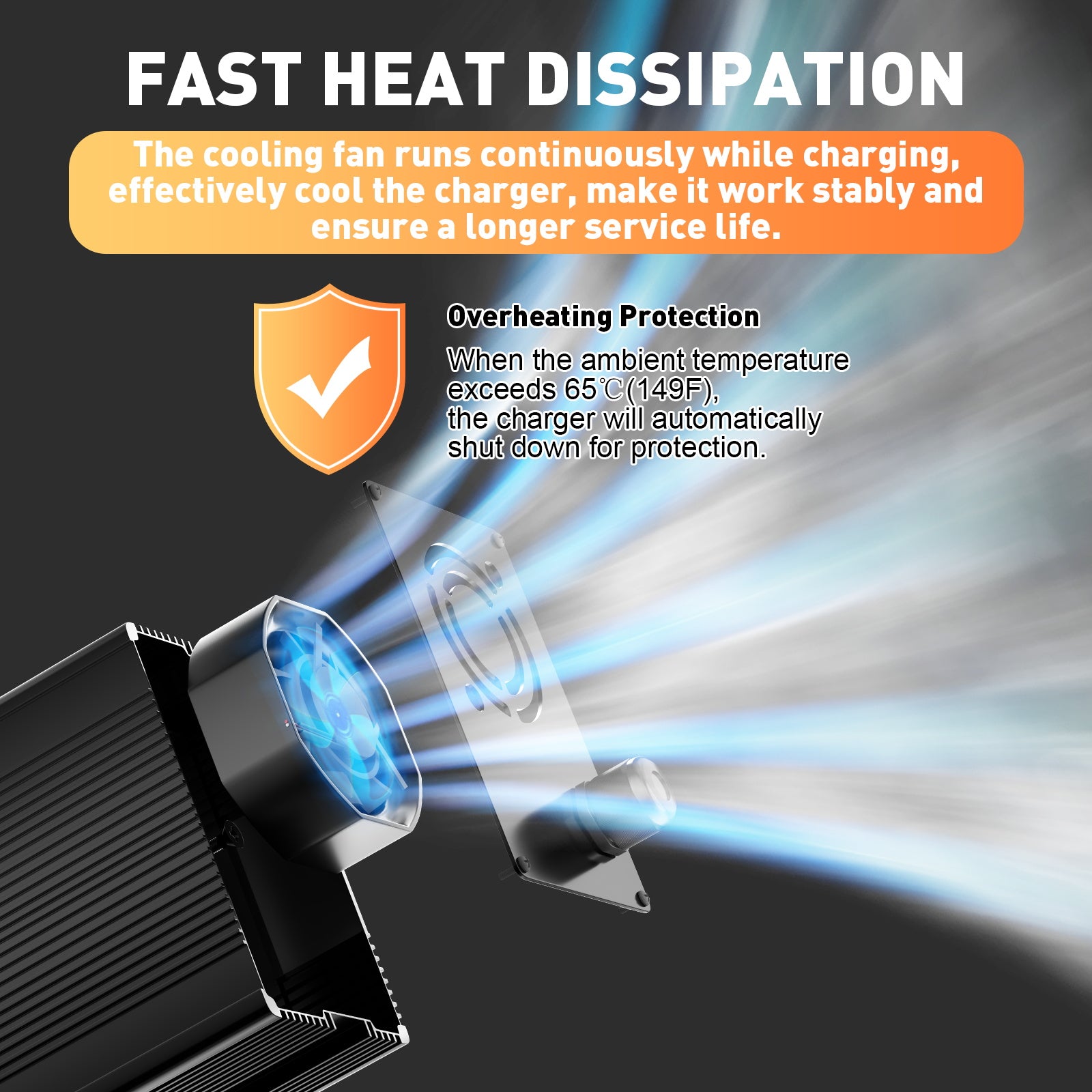 Noeifevo 14,6 V 20 A LiFePO4 batería  de Cargador para batería de litio LiFePO4 de 12 V y 12,8 V, activación BMS de 0 V, apagado automático, carcasa de aleación de aluminio