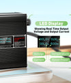 Caricabatterie NOEIFEVO 73V 6A LiFePO4 per batteria al litio LiFePO4 20S 64.0V, display LED, custodia in alluminio.
