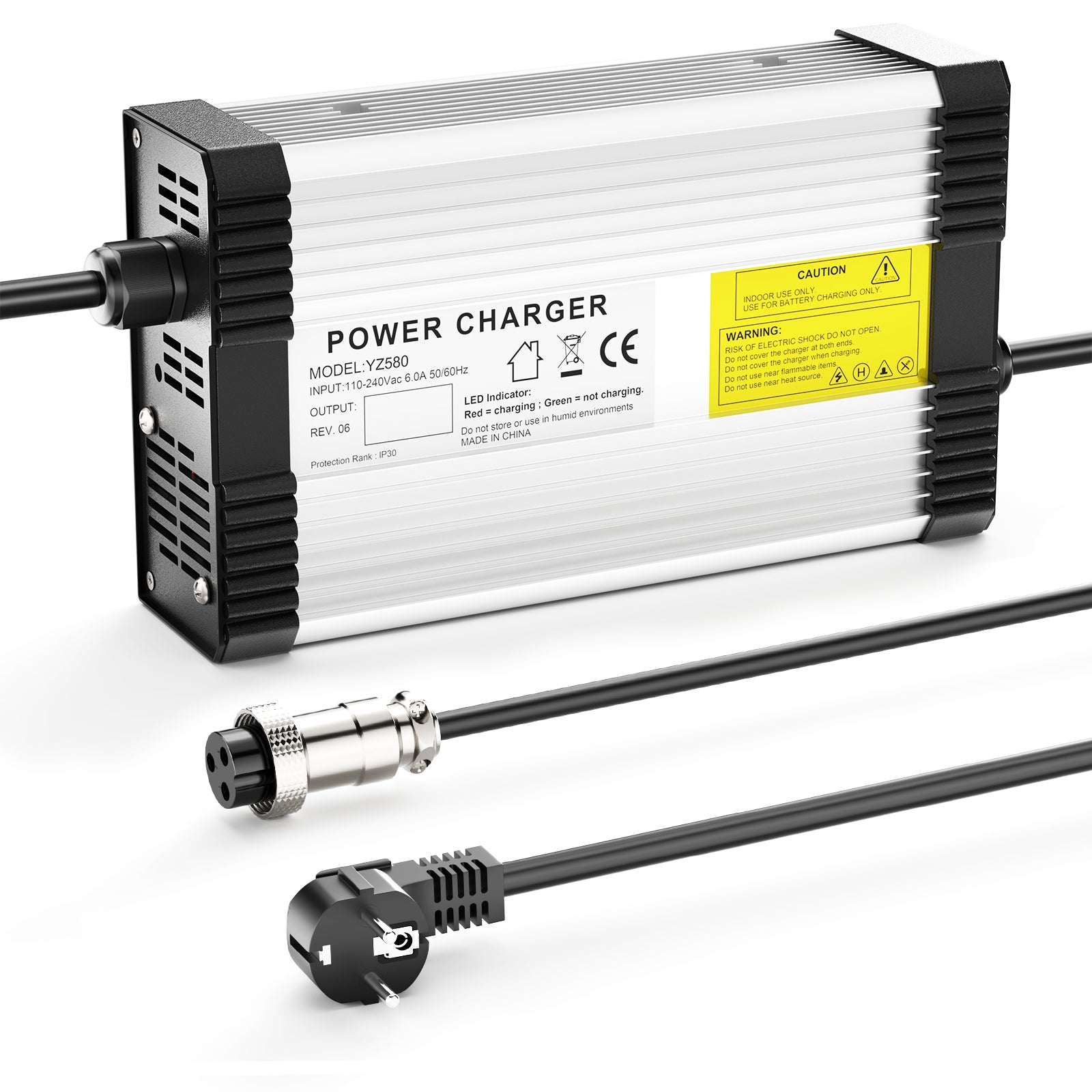 NOEIFEVO 84V 5A Lithium-batterilader for 20S 72V 74V Lithium-batteri, med kjølevifte, automatisk avstenging.