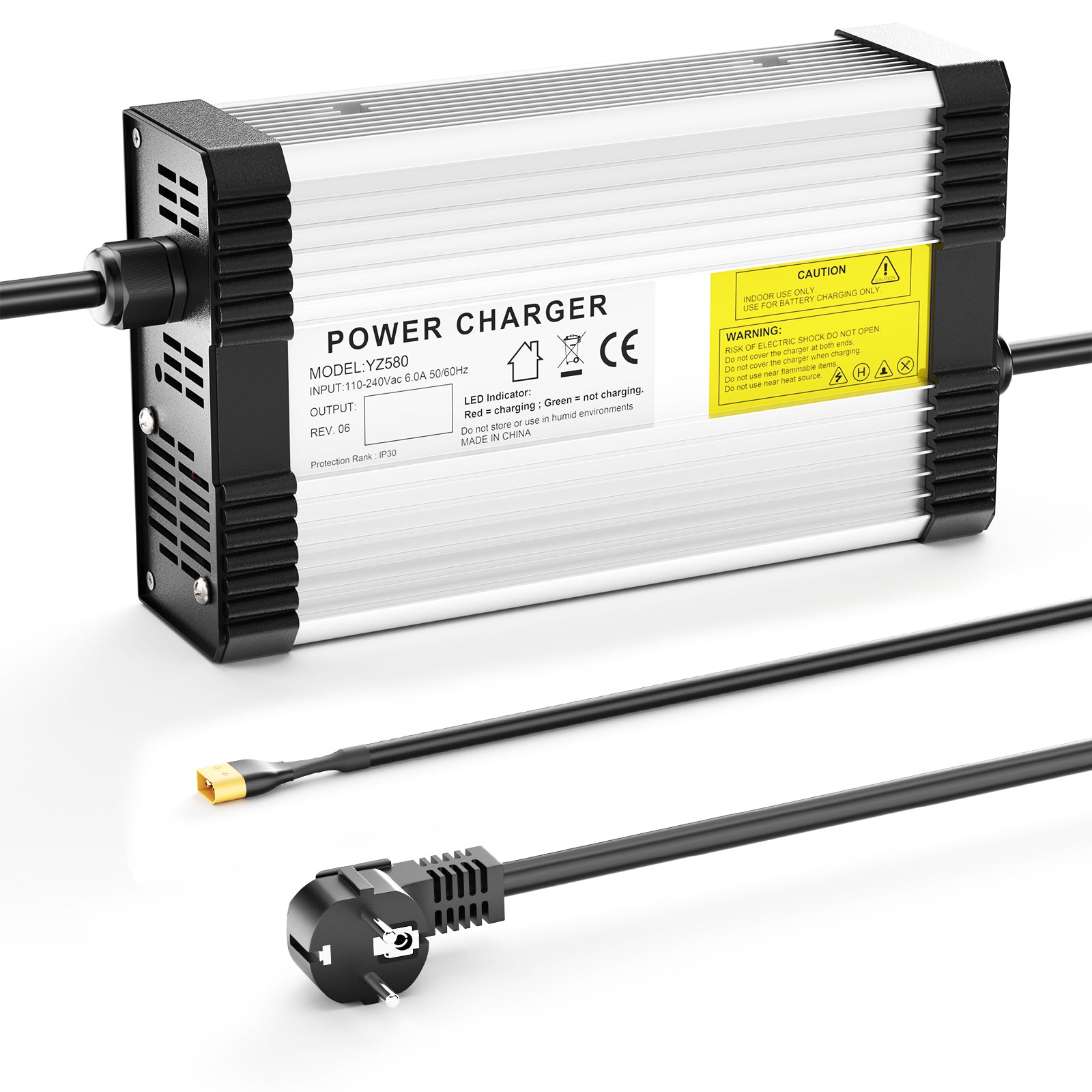 NOEIFEVO 84V 5A Lithium-batterilader for 20S 72V 74V Lithium-batteri, med kjølevifte, automatisk avstenging.