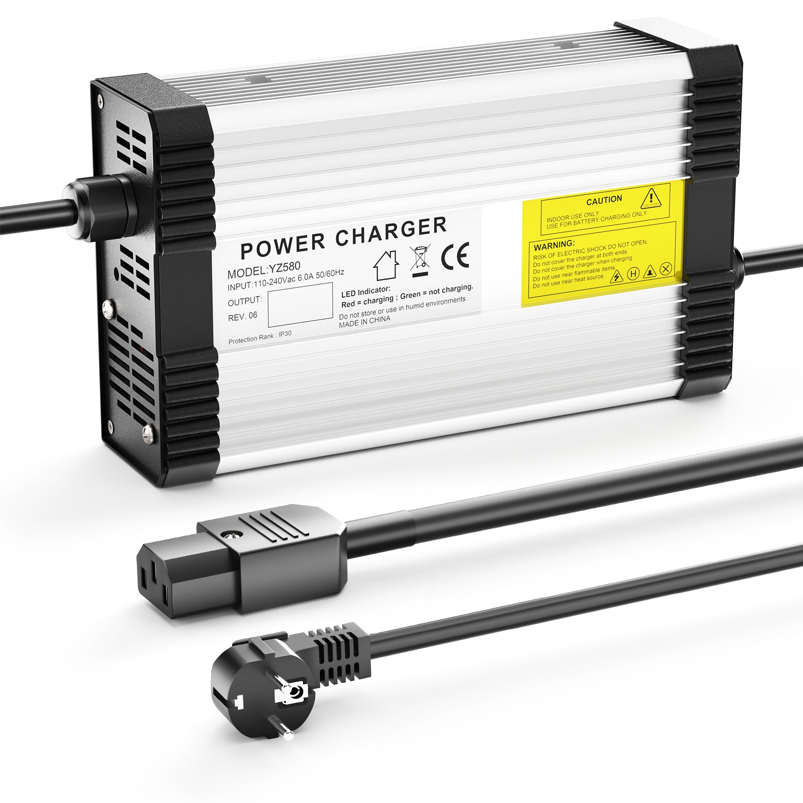 NOEIFEVO 84V 5A Lithium-batterilader for 20S 72V 74V Lithium-batteri, med kjølevifte, automatisk avstenging.