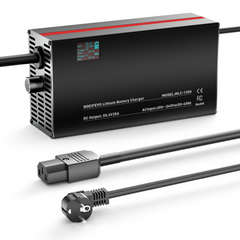 NOEIFEVO 50,4V 2-20A Lithium-batterijlader voor 44,4V 12S Lithium-Li-Ion-Lipo-batterij, LCD-display, instelbare stroom, lader voor E-bike, scooter, elektromotorfiets