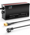 NOEIFEVO 50,4V 2-20A Lithium-batterijlader voor 44,4V 12S Lithium-Li-Ion-Lipo-batterij, LCD-display, instelbare stroom, lader voor E-bike, scooter, elektromotorfiets