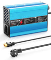 NOEIFEVO 72V 3,5A blybatterilader, ladespenning 82,8V-88,2V, automatisk utkobling, aluminiumshus, med vifte