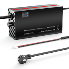 NOEIFEVO 73V 2-20A Lithium-LiFePO4-batterilader for 60V 64V 20S LiFePO4-batteri, LCD-skjerm, justerbar strøm, lader for trollingmotor, båt og campingvogner.