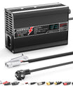 NOEIFEVO 67.2V 4A litiumlader for 16S 59.2V Ebike scooter batteri, LED display, aluminiumshus, vifte