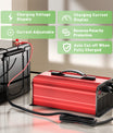 NOEIFEVO 67.2V 25A Caricabatterie per batterie al litio per batterie Li-Ion Lipo 59.2V (60V) 16S, con display LCD, corrente regolabile, caricabatterie per biciclette elettriche, monopattini, motociclette elettriche