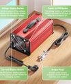 NOEIFEVO 67.2V 25A Caricabatterie per batterie al litio per batterie Li-Ion Lipo 59.2V (60V) 16S, con display LCD, corrente regolabile, caricabatterie per biciclette elettriche, monopattini, motociclette elettriche