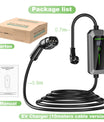 NOEIFEVO Type 2 3,5 kW EV-lader, mobil EV-ladekabel med Schuko, 5M/10M ladekabel, regntett, utendørs bruk