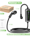 NOEIFEVO Type 2 3,5 kW EV-lader, mobil EV-ladekabel med Schuko, 5M/10M ladekabel, regntett, utendørs bruk