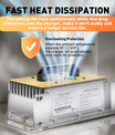 NOEIFEVO 51,2V 48V 16S LiFePO4-lader, 58,4V 35A oplader til solbatterier, golfvognsbatterier og bådbatterier, vandtæt, 0V BMS-aktiveret