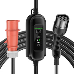 Noeifevo 11KW Type 2 EV ladestasjon, 16A 3-fase elbillader, CEE 16A høystrøm hurtigladekabel 10 meter