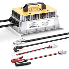 NOEIFEVO 58.4V 50A מטען סוללות LiFePO4 עבור 51.2V (48V) 16S LiFePO4 סוללה, עמיד למים, 0V BMS מופעל